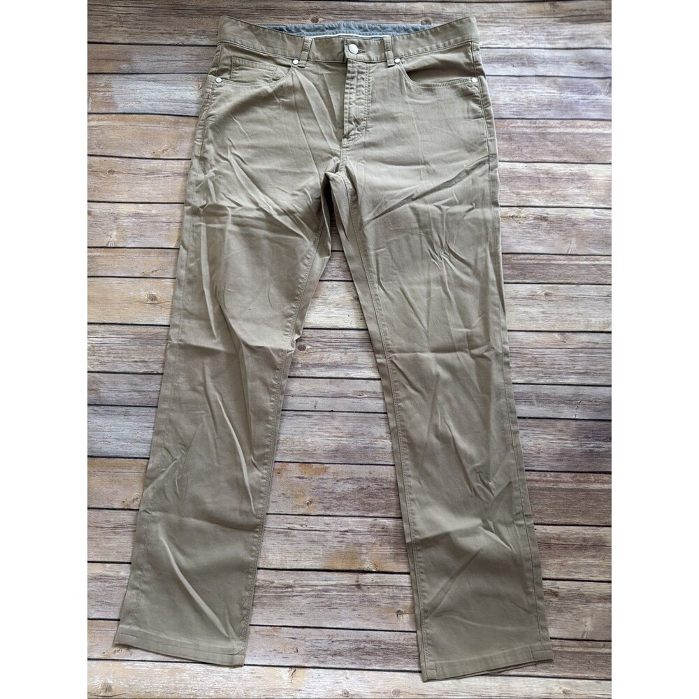 Peter Millar Collection Mens Pants Size 34 29 Khaki Casual Trousers performance